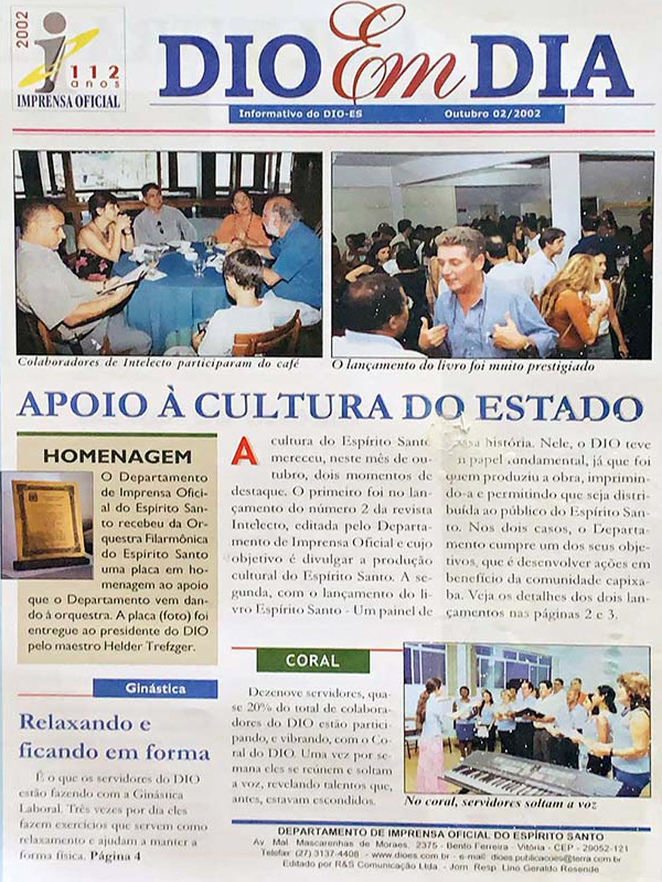 Informativos - Dio Em Dia - Departamento de Imprensa Oficial do Espírito Santo